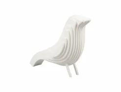 Present Time Ornament Statue Silouette vogel MDF klein wit