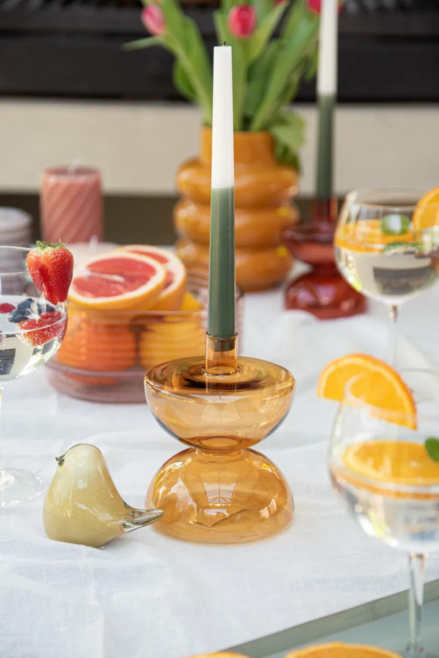 Present Time Set kaarsen Ombre donkergroen