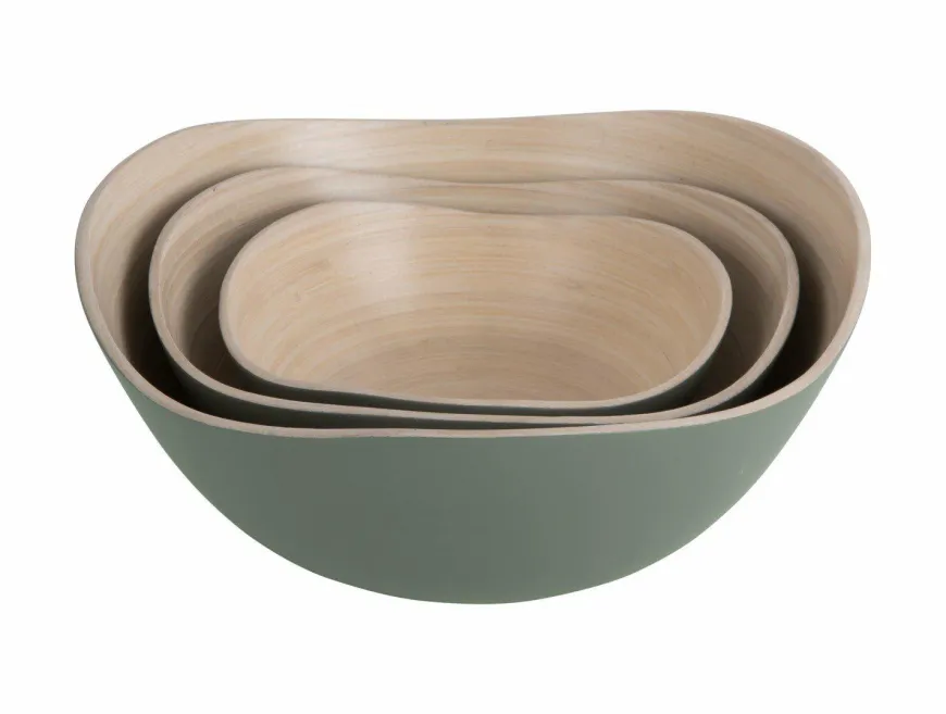 Present Time Set van 3 schalen Puro Organic groen