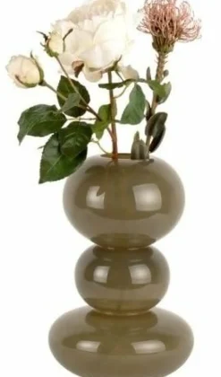 Present Time Vaas Bubbles glas groot Donkergroen
