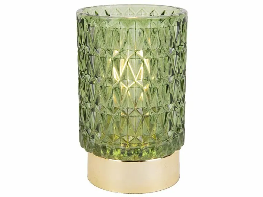 Present Time Votive LED Diamond groen