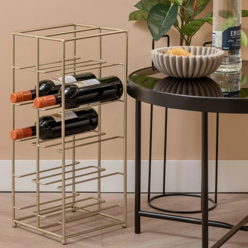 Present Time Wijnrek Dual Floor metaal goud