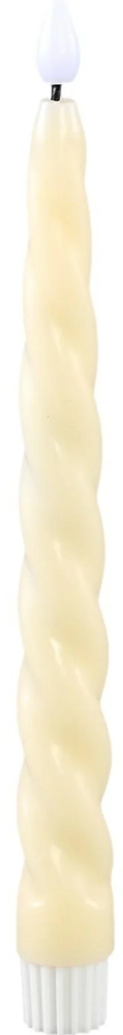 PTMD Dinerkaars LED twist beige met beweegbare vlam – 2 stuks