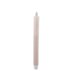 PTMD Dinerkaars LED Diner rustiek beige met beweegbare vlam – 2 stuks