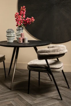 PTMD Eettafel Fieron Acacia zwart organisch 110 cm