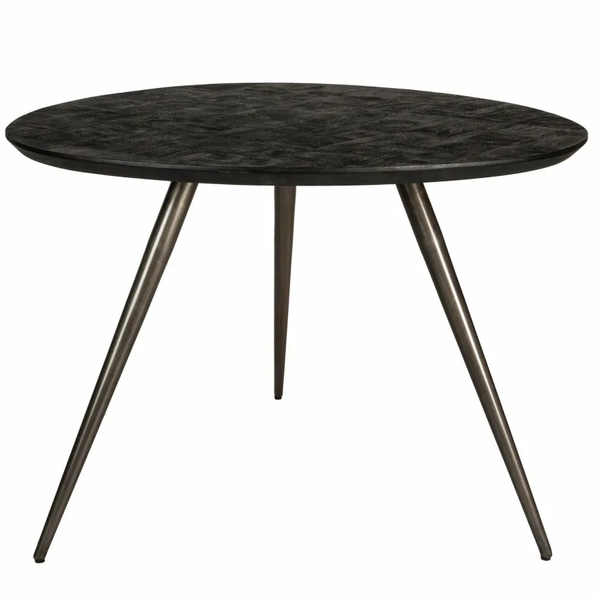 PTMD Eettafel Fieron Acacia zwart organisch 110 cm