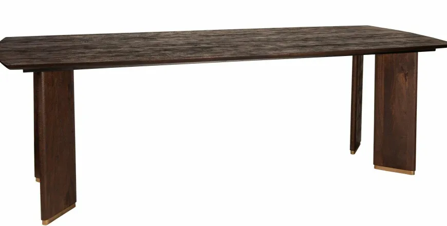 PTMD Eettafel Liber mango bruin gouden poot 200 cm
