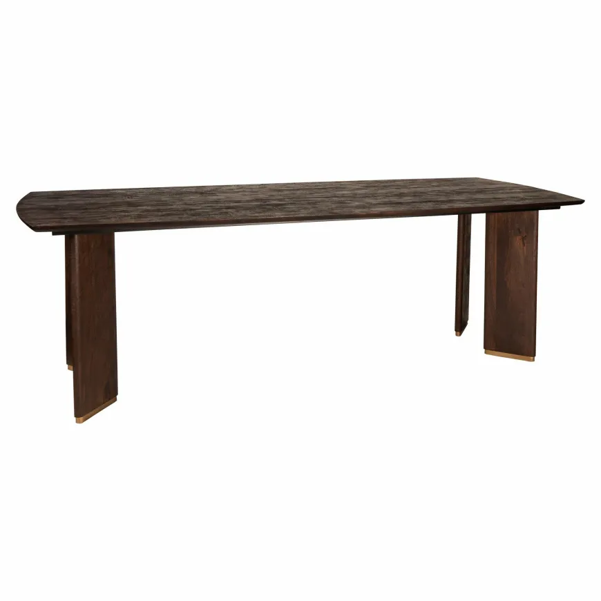 PTMD Eettafel Liber mango bruin gouden poot 200 cm