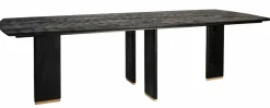 PTMD Eettafel Liber mango zwart gouden poot 280 cm