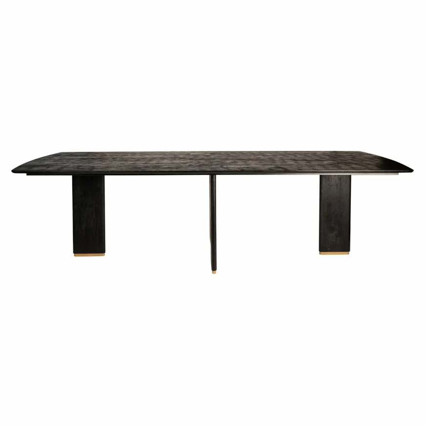 PTMD Eettafel Liber mango zwart gouden poot 280 cm