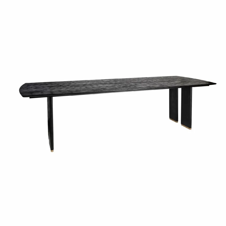 PTMD Eettafel Liber mango zwart gouden poot 280 cm