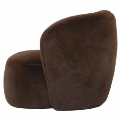 PTMD Fauteuil Aphrodite fur donkerbruin