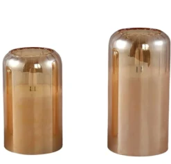 PTMD Glas Led Amber candle M