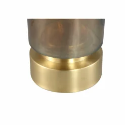 PTMD Kandelaar / Vaas Morrible Amber round glas laag