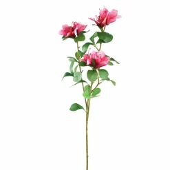 PTMD Kunstbloem roze azalea met bladeren