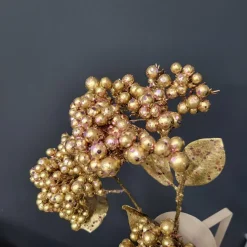 PTMD Kunsttak Berry Plant rose gold glitter berry spray