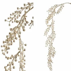 PTMD Kunsttak Berry Plant Zilver berry hanging spray