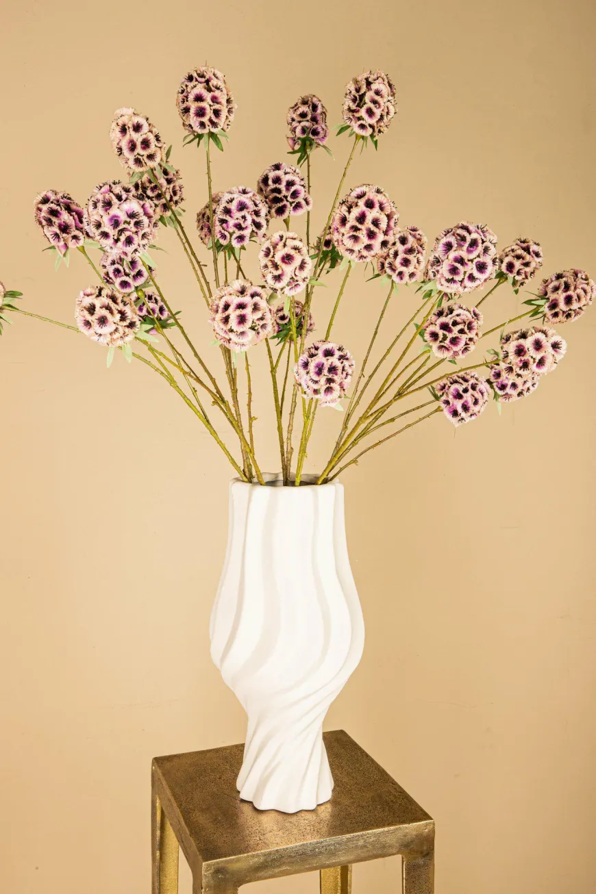 PTMD Kunsttak Garden Flower roze scabiosa