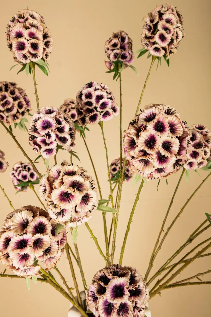 PTMD Kunsttak Garden Flower roze scabiosa