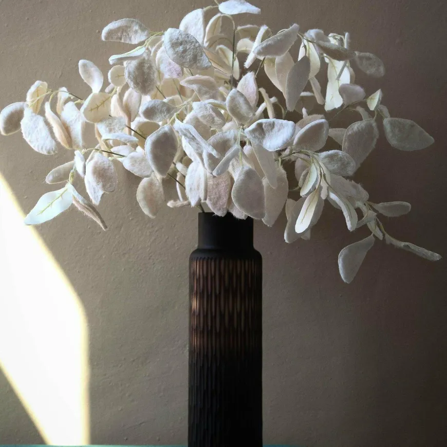 PTMD Kunsttak Leaves Plant eucalyptus soft wit