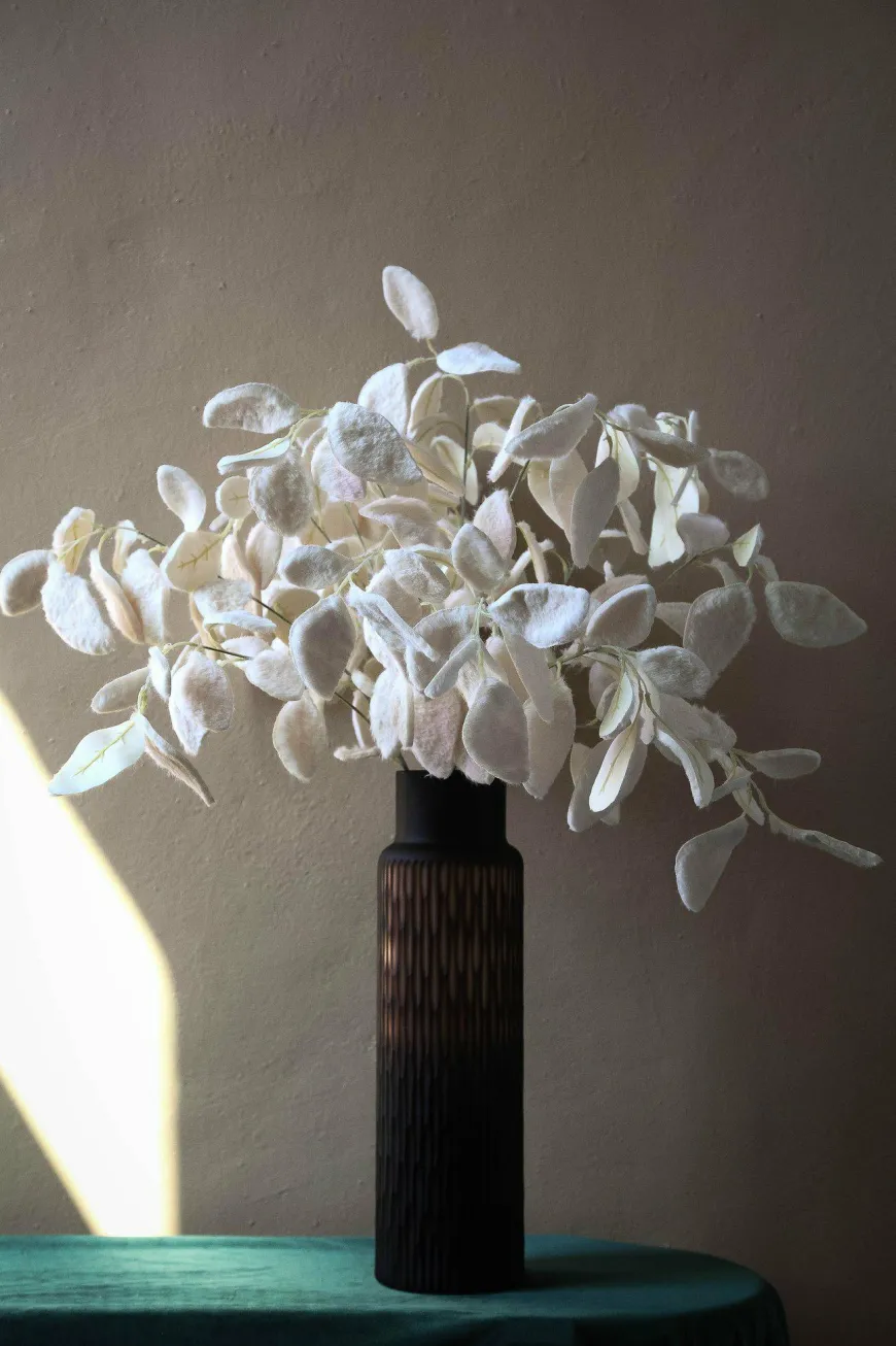 PTMD Kunsttak Leaves Plant eucalyptus soft wit
