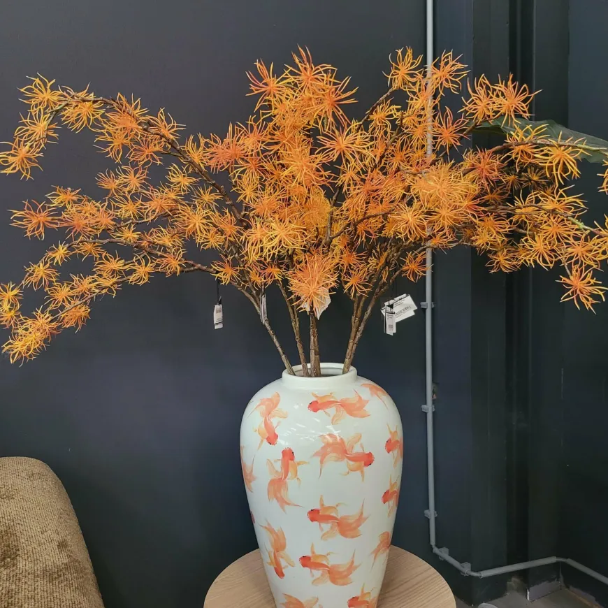 PTMD KunsttakTwig Plant hamamelis geel - oranje