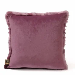 PTMD Kussen Linde Burgundy faux fur square S