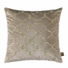 PTMD Kussen Lizze Beige velvet embroidery patroon 45 x 45