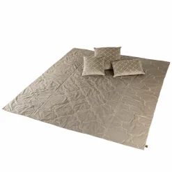 PTMD Kussen Lizze Beige velvet embroidery patroon 45 x 45