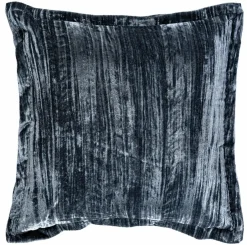 PTMD Kussen Senny Blauw velvet ruffle rim 45 x 45 cm