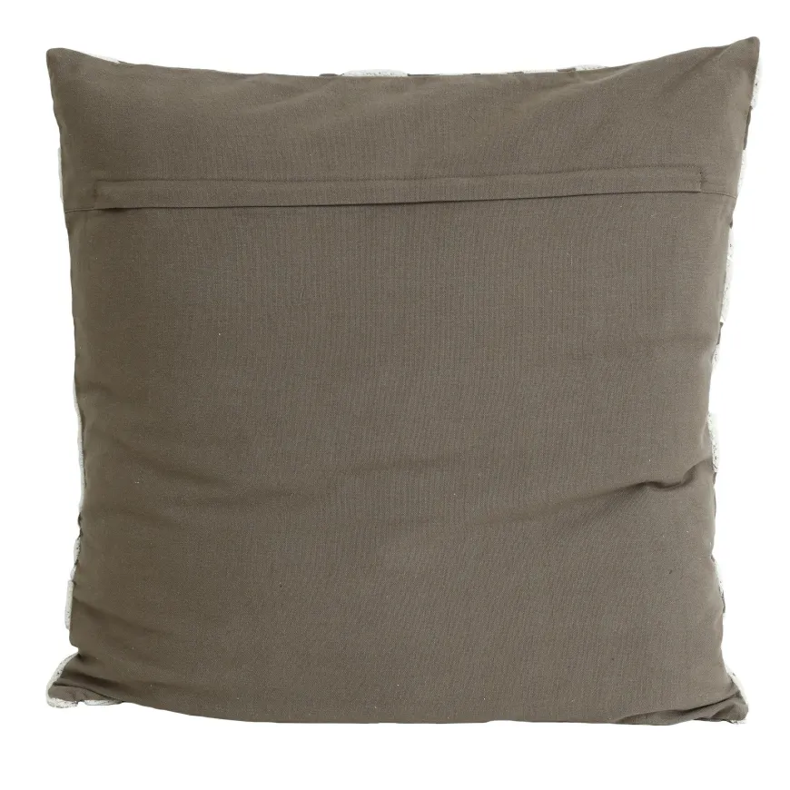 PTMD Kussen Zaraa Taupe katoen kussen weavy S