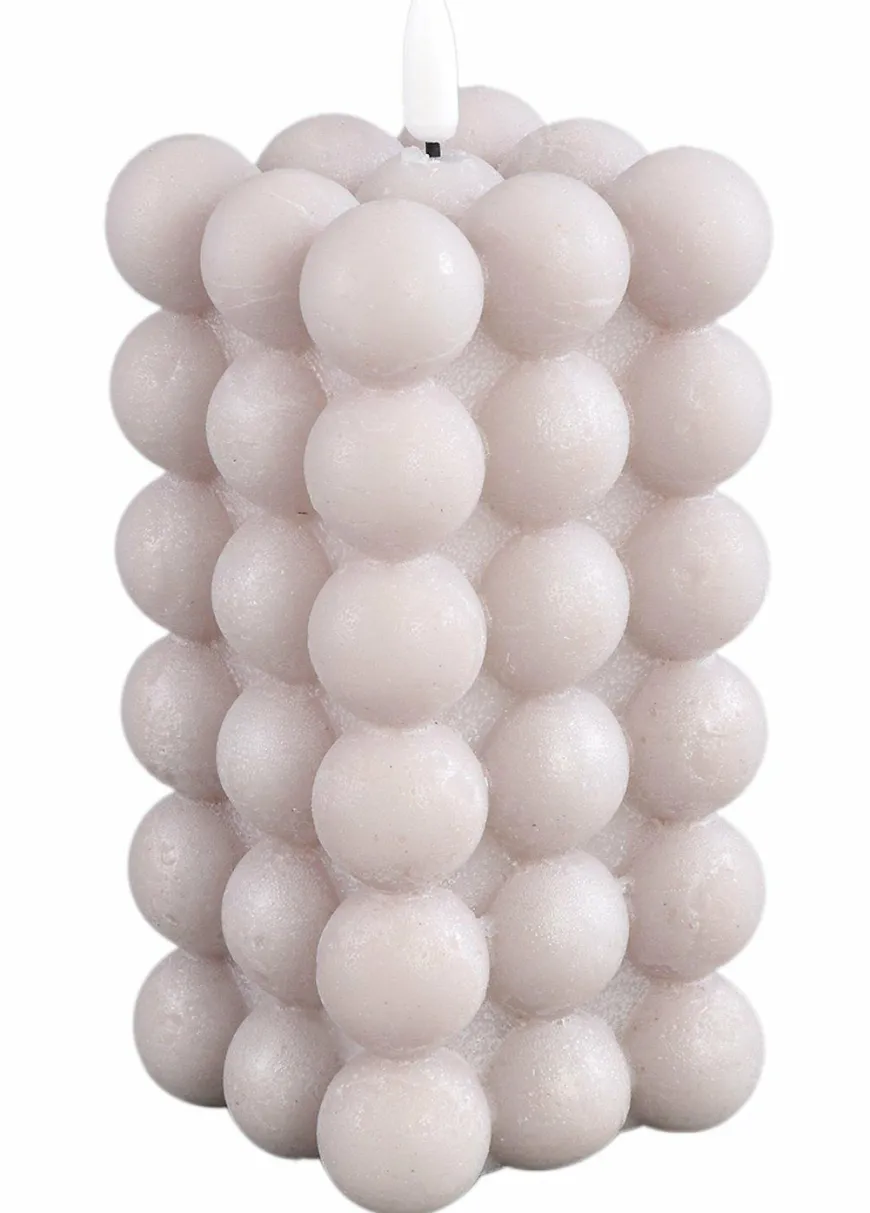 PTMD LED Licht Kaars Bubble beige L