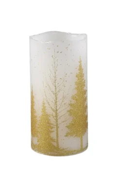 PTMD LED Licht Kaars goud tree met beweegbare vlam L