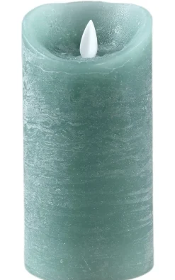 PTMD LED Licht Kaars groen blauw met beweegbare vlam M