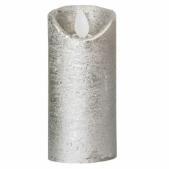 PTMD LED licht kaars metallic taupe met beweegbare vlam XS
