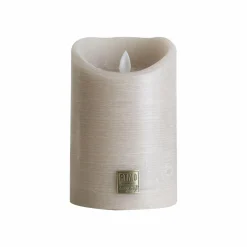PTMD LED Licht Kaars rustiek beige met beweegbare vlam - Diverse afmetingen