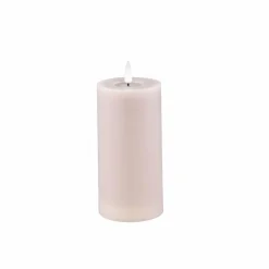 PTMD LED Licht Kaars smooth beige met beweegbare vlam M