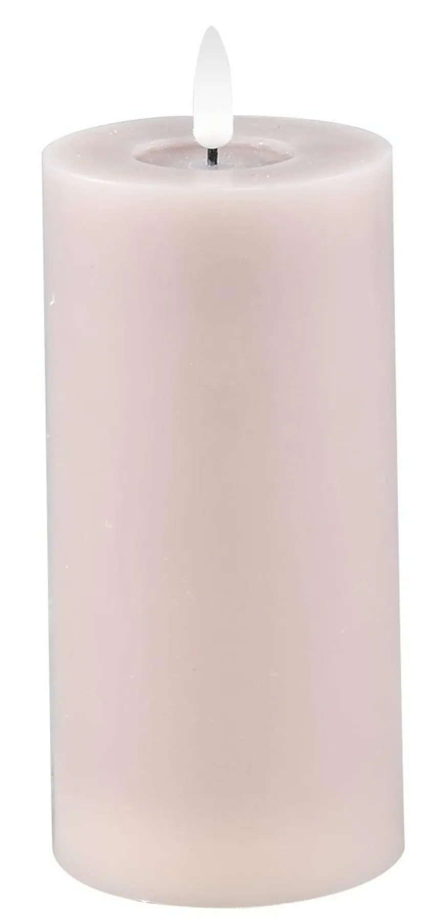 PTMD LED Licht Kaars smooth beige met beweegbare vlam M