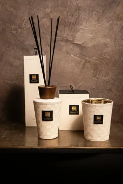 PTMD Luxe geur giftset Exclusieve geurstokjes 1L + geurkaars 900g clean linen