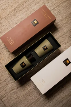 PTMD Luxe geur giftset Exclusieve geurstokjes 1L + geurkaars 900g clean linen