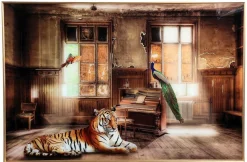 PTMD Melani Glass schilderij verlaten huis