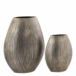 PTMD Pot Jowad Antique Gold alu sheet pot rib hoog ovaal M