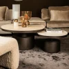 PTMD Salontafel Bregt laag Ø 60 beige marmer