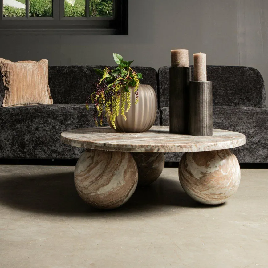 PTMD Salontafel Diro beige marmer