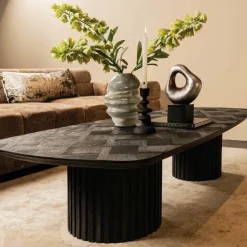 PTMD Salontafel Fieron Acacia zwart - Showroommodel