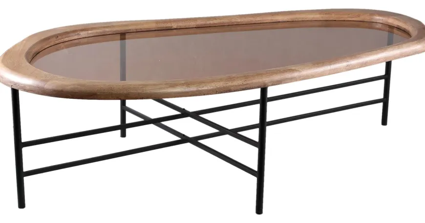 PTMD Salontafel Neelix Natural rubberwood organic L
