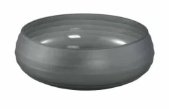 PTMD Schaal Nadah Grijs met geribbeld mat glas