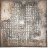 PTMD Schilderij Pathe Brown canvas rough pattern vierkant