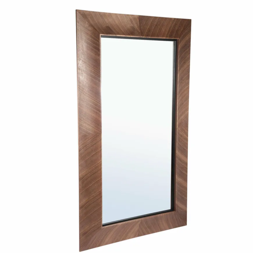 PTMD Spiegel Gezzy Natural wooden curl frame rechthoek