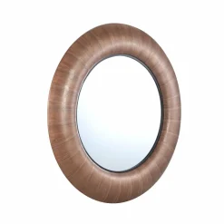 PTMD Spiegel Gezzy Natural wooden curl frame rond